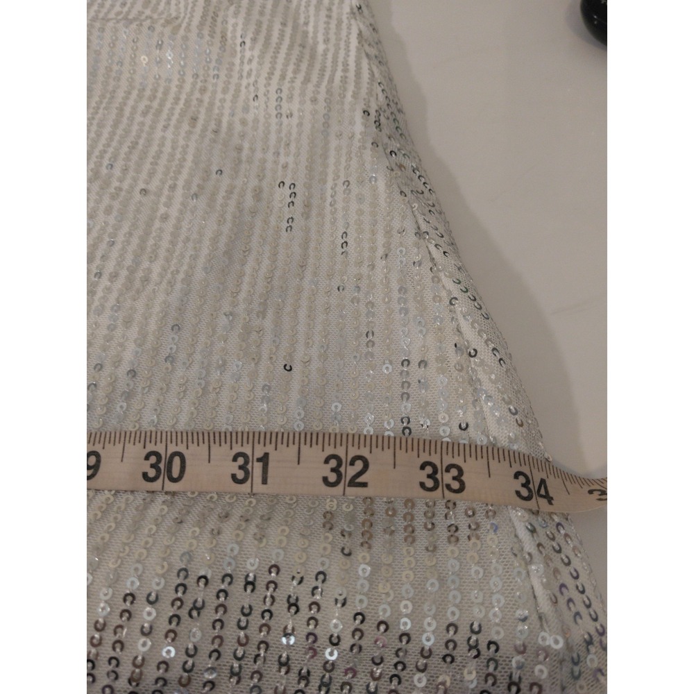 Women's Sequined Top Size 3xl Fits 2x White Aline Evening Party Wear Elegant - Picture 7 of 9
